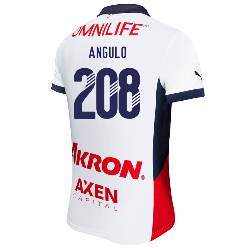 Niño Fútbol Camiseta Ismael Angulo #208 Blanco Rojo Azul 2ª Equipación 2024/25