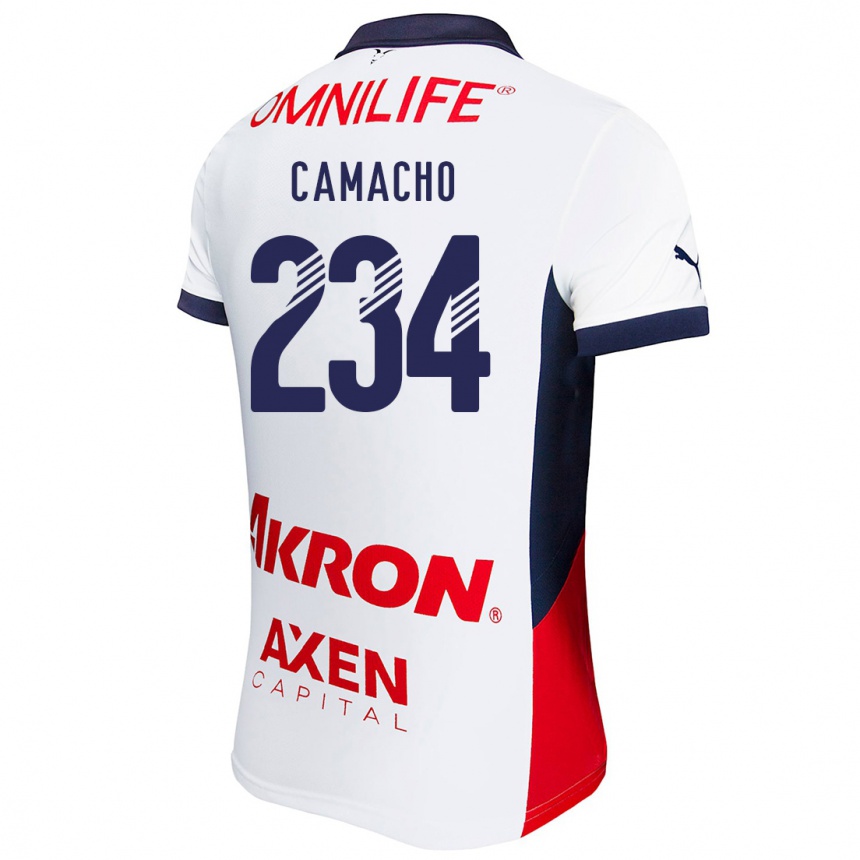 Niño Fútbol Camiseta Xandor Camacho #234 Blanco Rojo Azul 2ª Equipación 2024/25