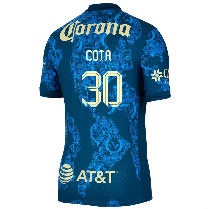 Niño Fútbol Camiseta Rodolfo Cota #30 Azul Amarillo 2ª Equipación 2024/25