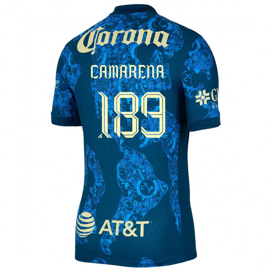 Niño Fútbol Camiseta Luis Camarena #189 Azul Amarillo 2ª Equipación 2024/25