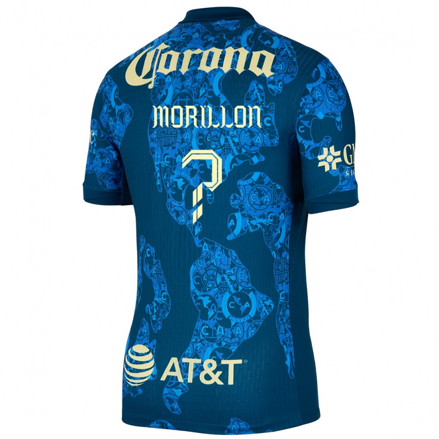 Niño Fútbol Camiseta José Morillon #0 Azul Amarillo 2ª Equipación 2024/25