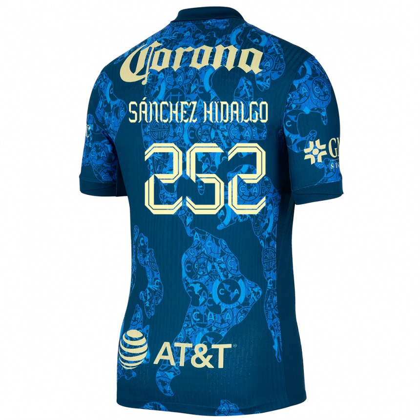 Niño Fútbol Camiseta Horacio Sánchez Hidalgo #252 Azul Amarillo 2ª Equipación 2024/25