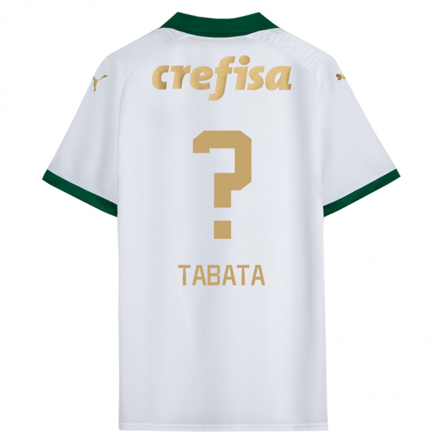 Niño Fútbol Camiseta Bruno Tabata #0 Blanco Verde 2ª Equipación 2024/25