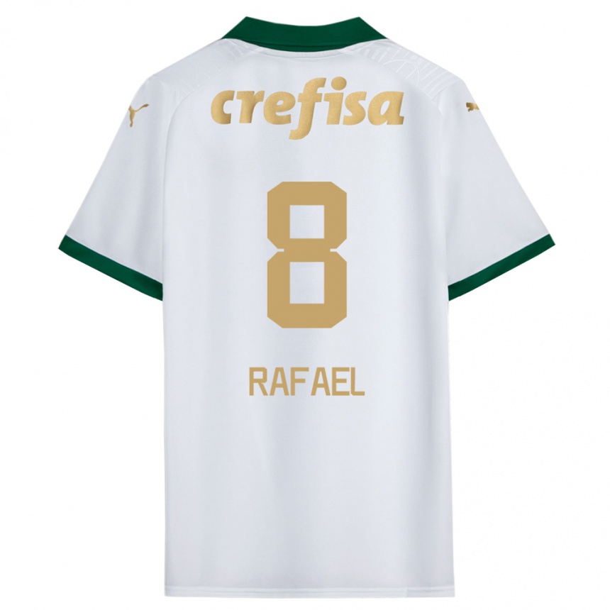 Niño Fútbol Camiseta Zé Rafael #8 Blanco Verde 2ª Equipación 2024/25