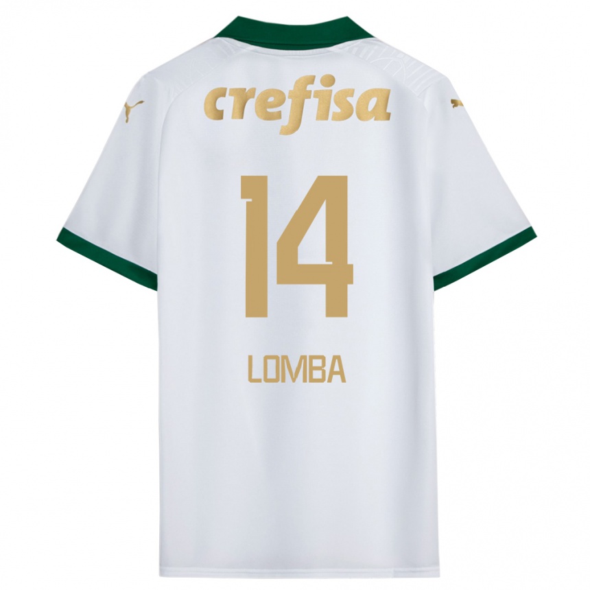 Niño Fútbol Camiseta Marcelo Lomba #14 Blanco Verde 2ª Equipación 2024/25