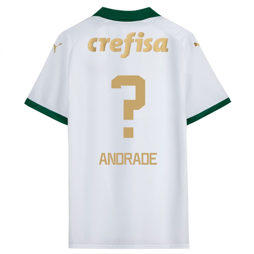 Niño Fútbol Camiseta Deivid Andrade #0 Blanco Verde 2ª Equipación 2024/25