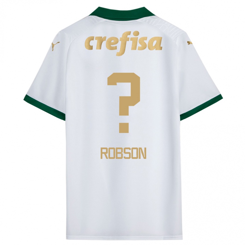 Niño Fútbol Camiseta Robson #0 Blanco Verde 2ª Equipación 2024/25