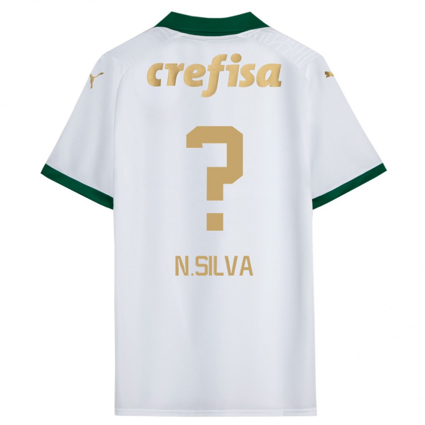 Niño Fútbol Camiseta Ney Silva #0 Blanco Verde 2ª Equipación 2024/25