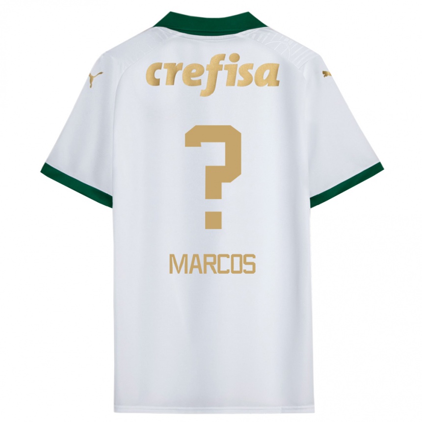 Niño Fútbol Camiseta Antônio Marcos #0 Blanco Verde 2ª Equipación 2024/25