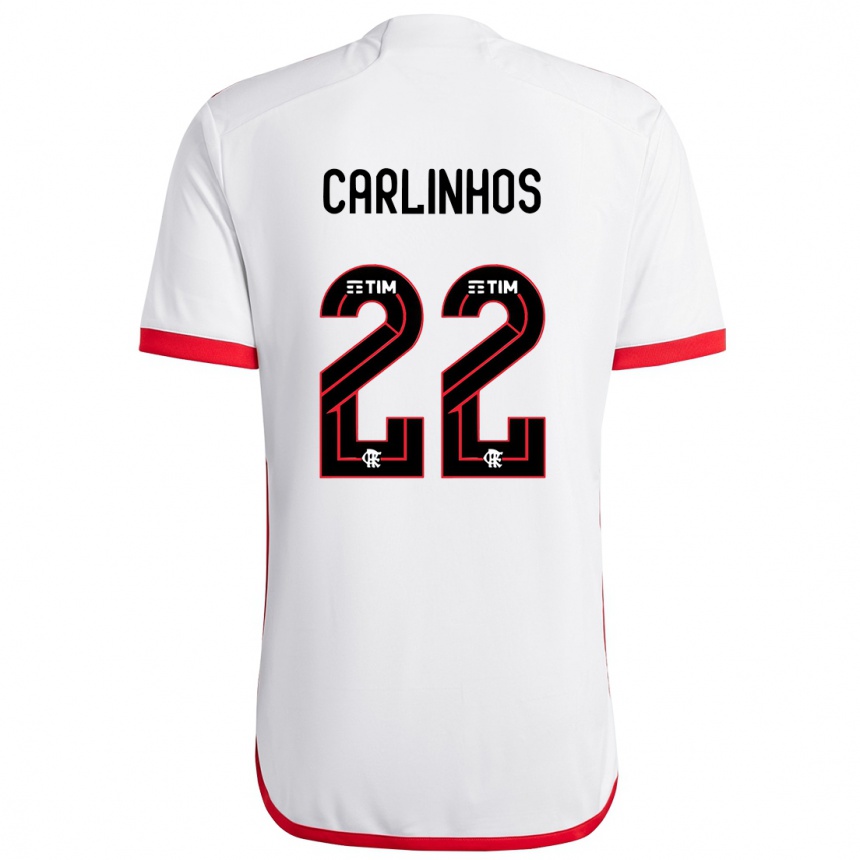 Niño Fútbol Camiseta Carlinhos #22 Blanco Rojo 2ª Equipación 2024/25