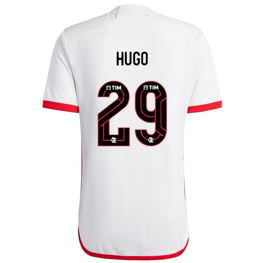 Niño Fútbol Camiseta Victor Hugo #29 Blanco Rojo 2ª Equipación 2024/25