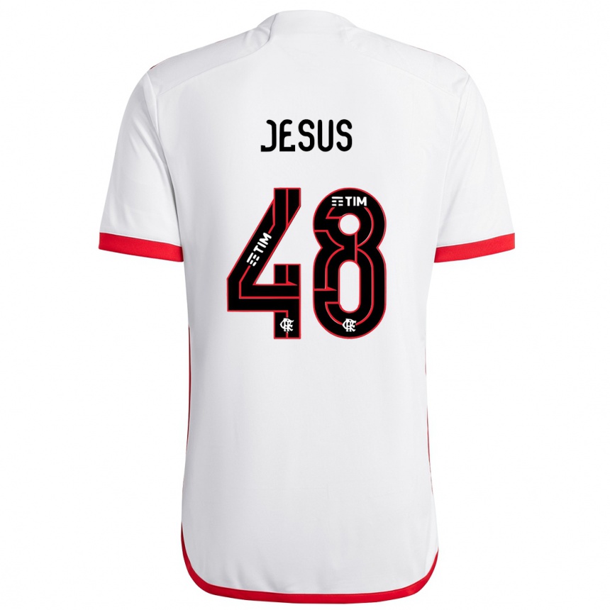 Niño Fútbol Camiseta Igor Jesus #48 Blanco Rojo 2ª Equipación 2024/25