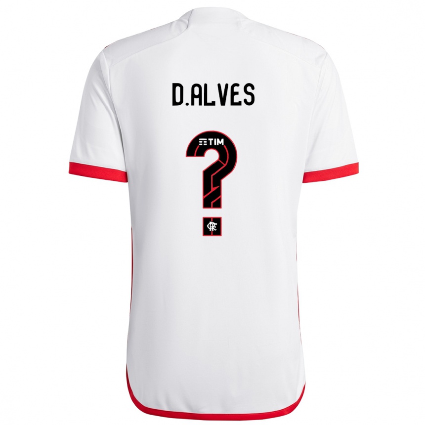 Niño Fútbol Camiseta Dyogo Alves #0 Blanco Rojo 2ª Equipación 2024/25