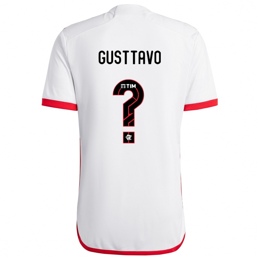 Niño Fútbol Camiseta Gusttavo #0 Blanco Rojo 2ª Equipación 2024/25