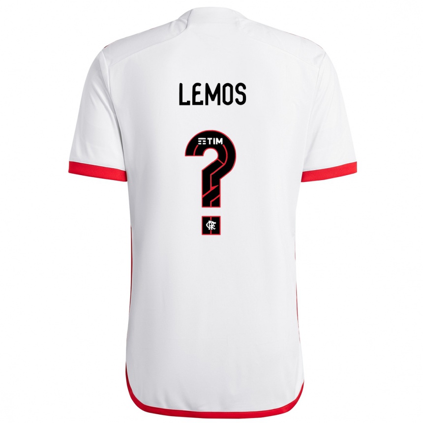 Niño Fútbol Camiseta Pedro Lemos #0 Blanco Rojo 2ª Equipación 2024/25