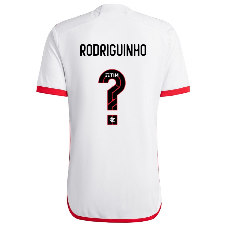 Niño Fútbol Camiseta Rodriguinho #0 Blanco Rojo 2ª Equipación 2024/25