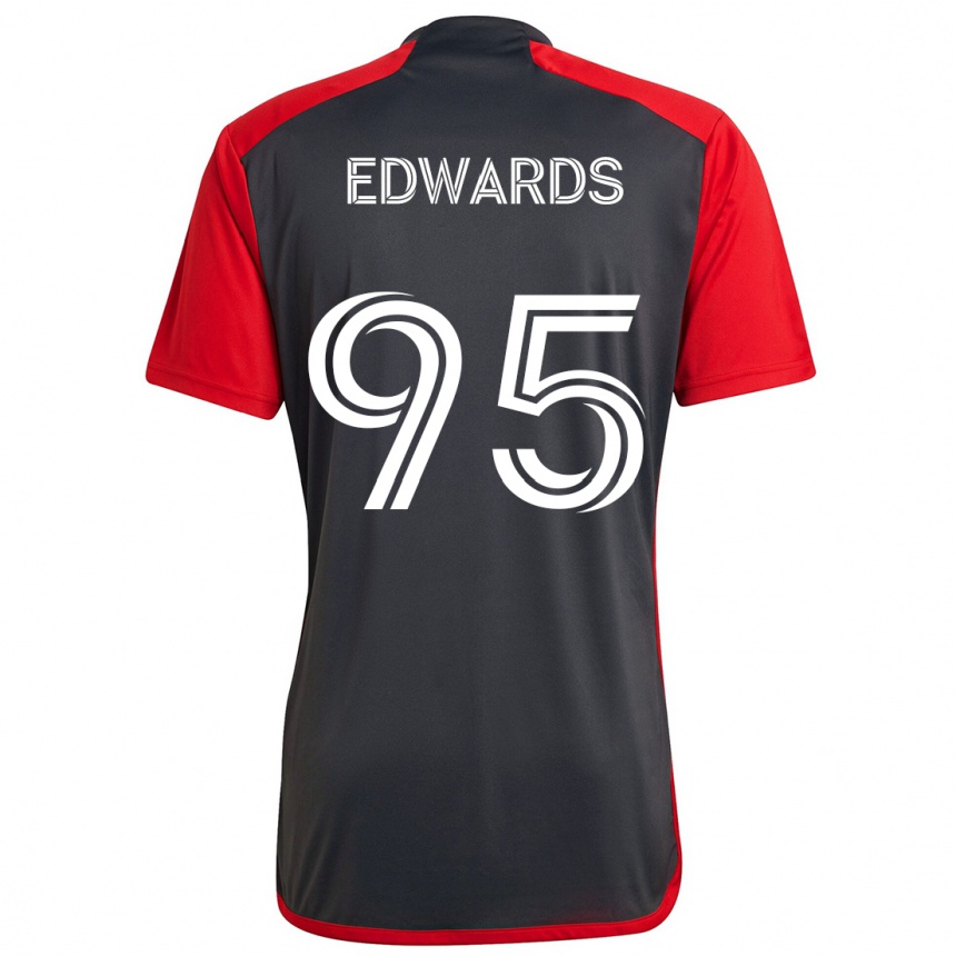 Hombre Fútbol Camiseta Nathaniel Edwards #95 Rojo Grayn 1ª Equipación 2024/25