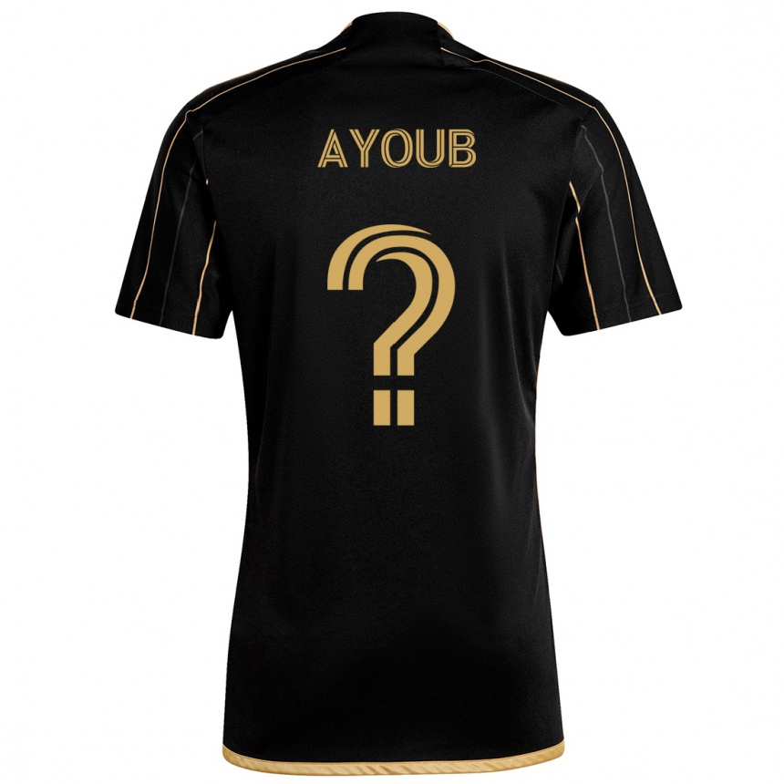 Hombre Fútbol Camiseta Ryan Ayoub #0 Oro Negro 1ª Equipación 2024/25