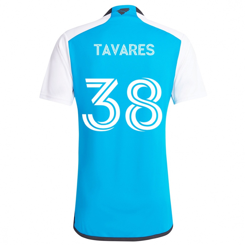 Hombre Fútbol Camiseta Iuri Tavares #38 Azul Blanco 1ª Equipación 2024/25