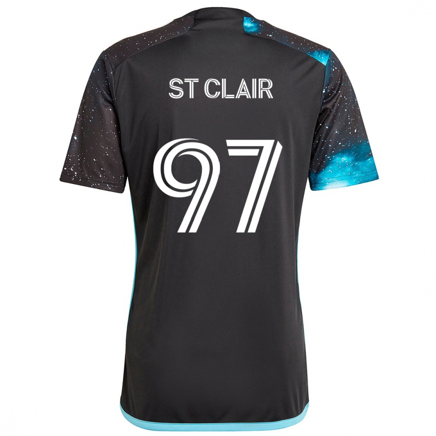 Hombre Fútbol Camiseta Dayne St. Clair #97 Azul Negro 1ª Equipación 2024/25