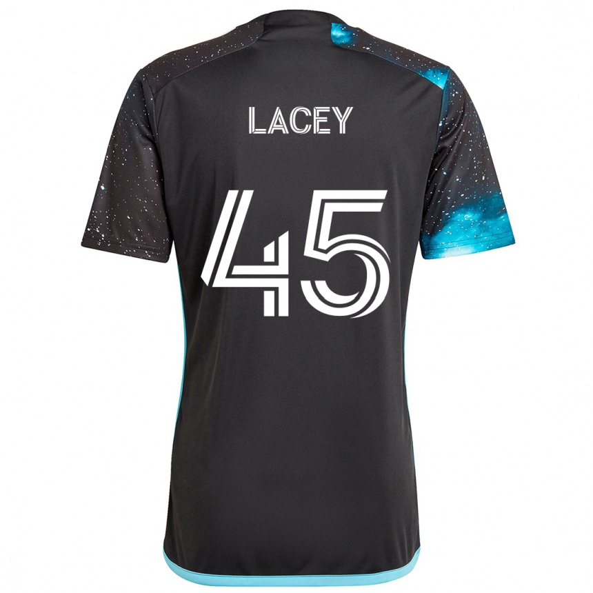 Hombre Fútbol Camiseta Kameron Lacey #45 Azul Negro 1ª Equipación 2024/25