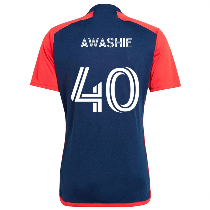 Hombre Fútbol Camiseta Ben Awashie #40 Azul Rojo 1ª Equipación 2024/25