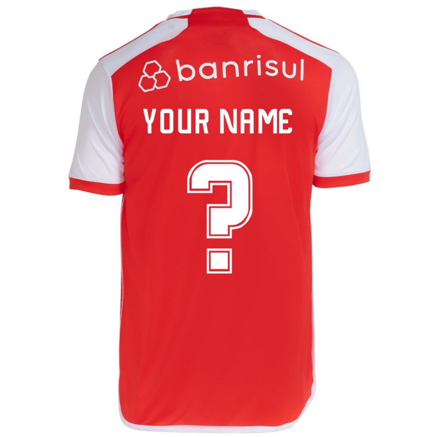 Hombre Fútbol Camiseta Su Nombre #0 Rojo Blanco 1ª Equipación 2024/25