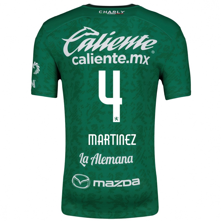 Hombre Fútbol Camiseta Mitzi Martínez #4 Verde Blanco 1ª Equipación 2024/25