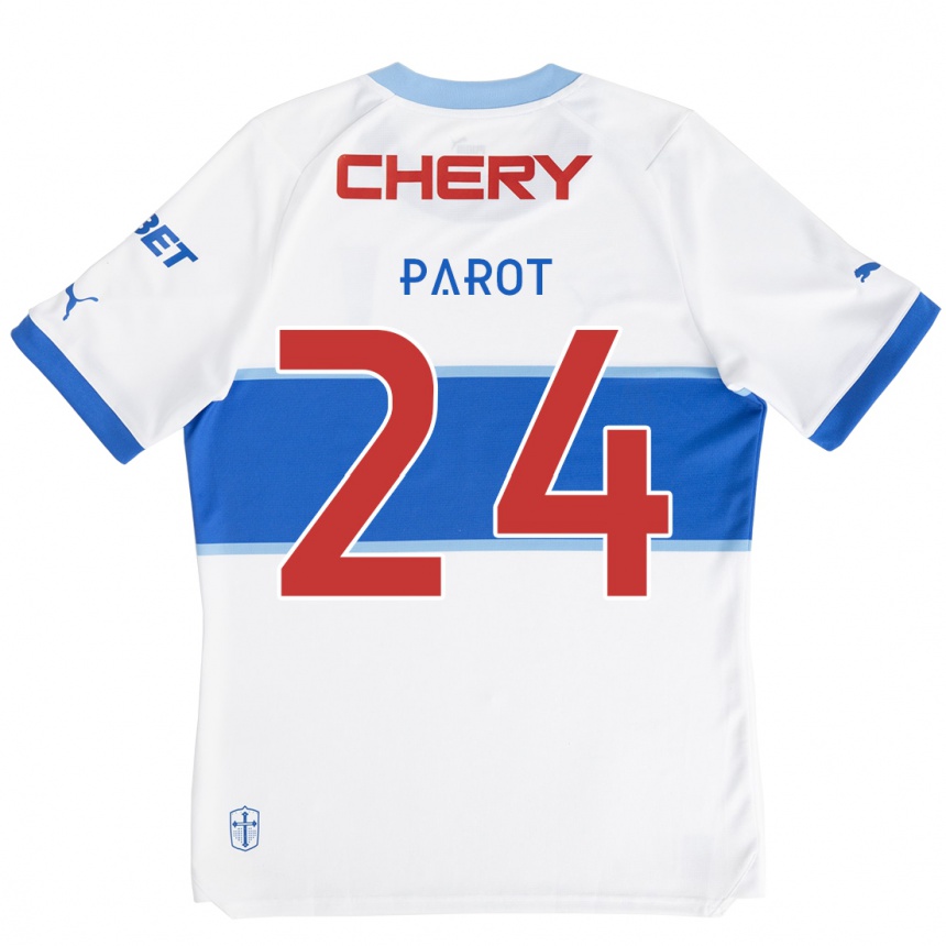 Hombre Fútbol Camiseta Alfonso Parot #24 Blanco Azul 1ª Equipación 2024/25