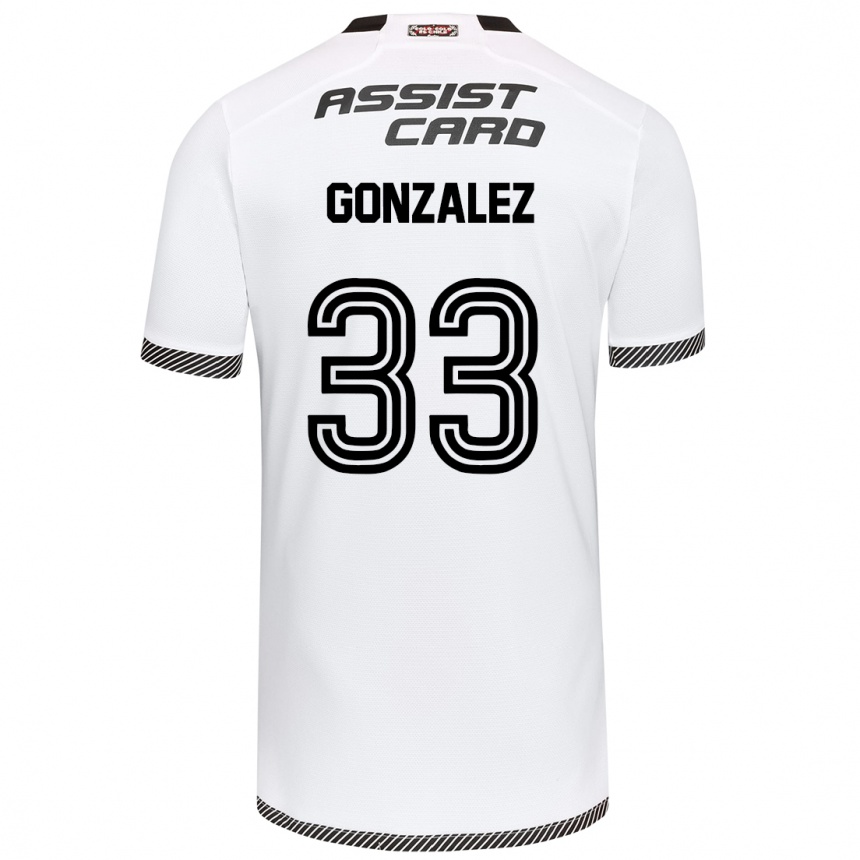 Hombre Fútbol Camiseta Ramiro González #33 Blanco Negro 1ª Equipación 2024/25