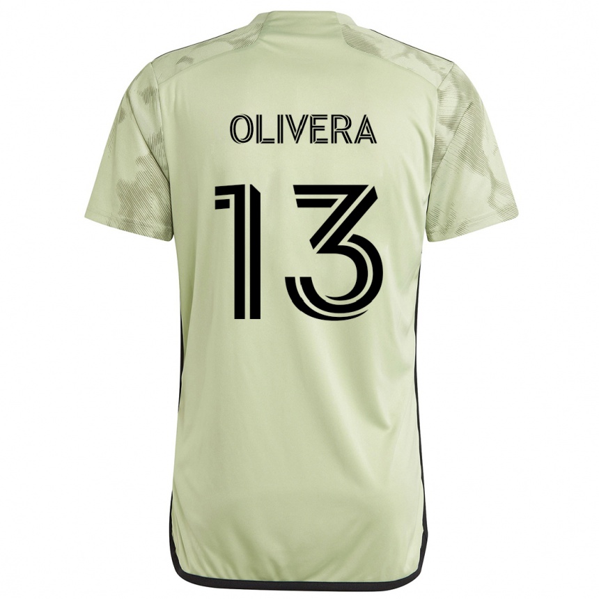 Hombre Fútbol Camiseta Cristian Olivera #13 Verde Claro 2ª Equipación 2024/25