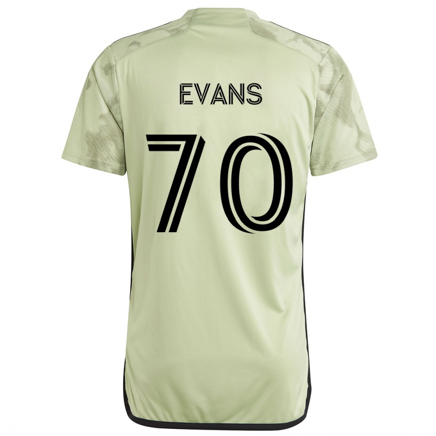 Hombre Fútbol Camiseta Matthew Evans #70 Verde Claro 2ª Equipación 2024/25