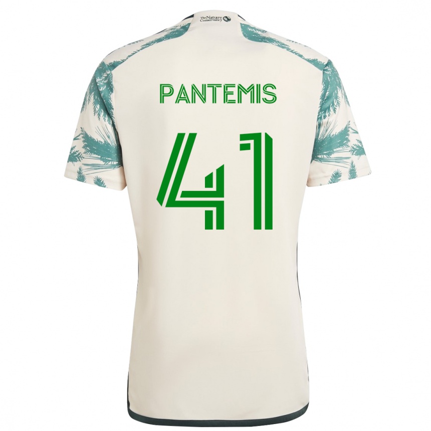 Hombre Fútbol Camiseta James Pantemis #41 Beige Marrón 2ª Equipación 2024/25