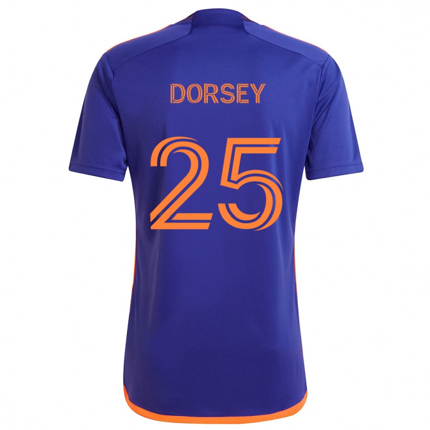 Hombre Fútbol Camiseta Griffin Dorsey #25 Púrpura Naranja 2ª Equipación 2024/25