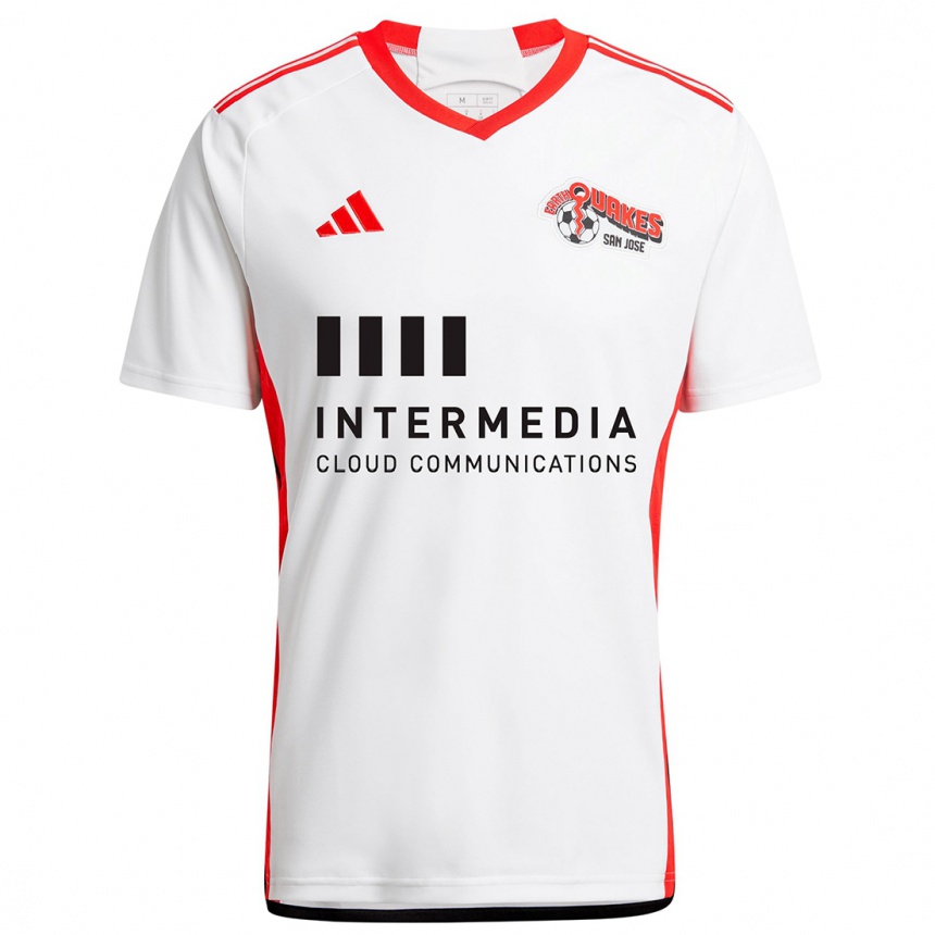 Hombre Fútbol Camiseta Brooks Doolittle #0 Blanco Rojo 2ª Equipación 2024/25