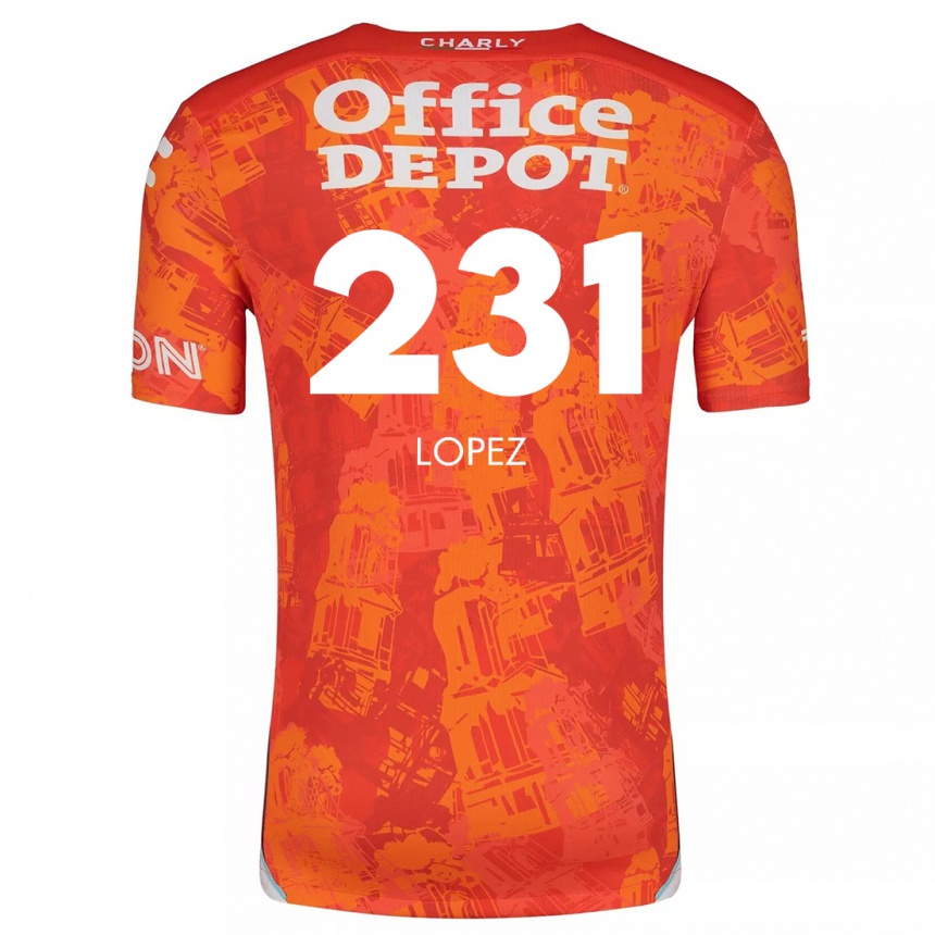 Hombre Fútbol Camiseta Víctor López #231 Naranja Blanco 2ª Equipación 2024/25