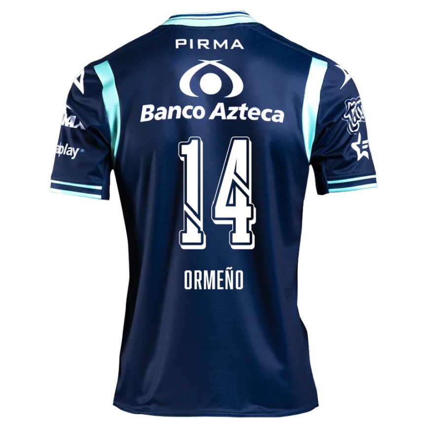 Hombre Fútbol Camiseta Santiago Ormeño #14 Azul Marino 2ª Equipación 2024/25