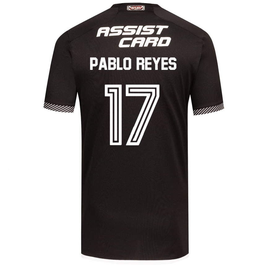 Hombre Fútbol Camiseta Juan Pablo Reyes #17 Blanco Negro 2ª Equipación 2024/25