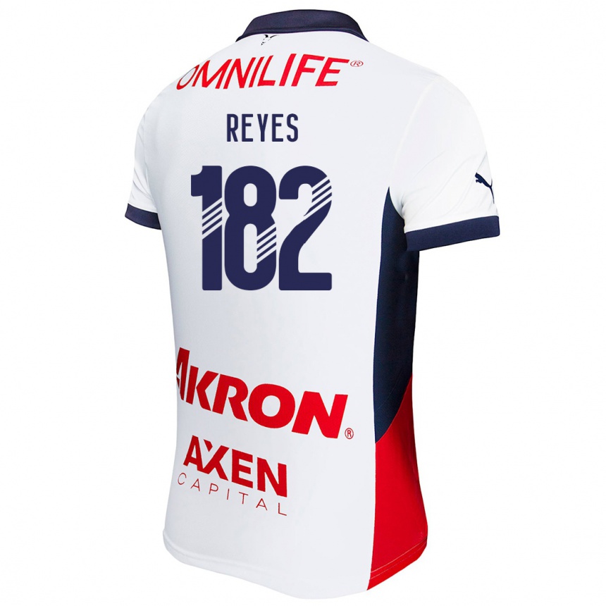 Hombre Fútbol Camiseta Mauricio Reyes #182 Blanco Rojo Azul 2ª Equipación 2024/25