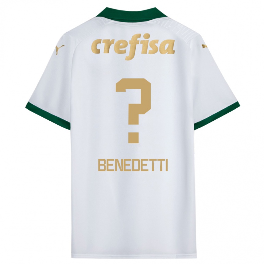 Hombre Fútbol Camiseta Luis Benedetti #0 Blanco Verde 2ª Equipación 2024/25