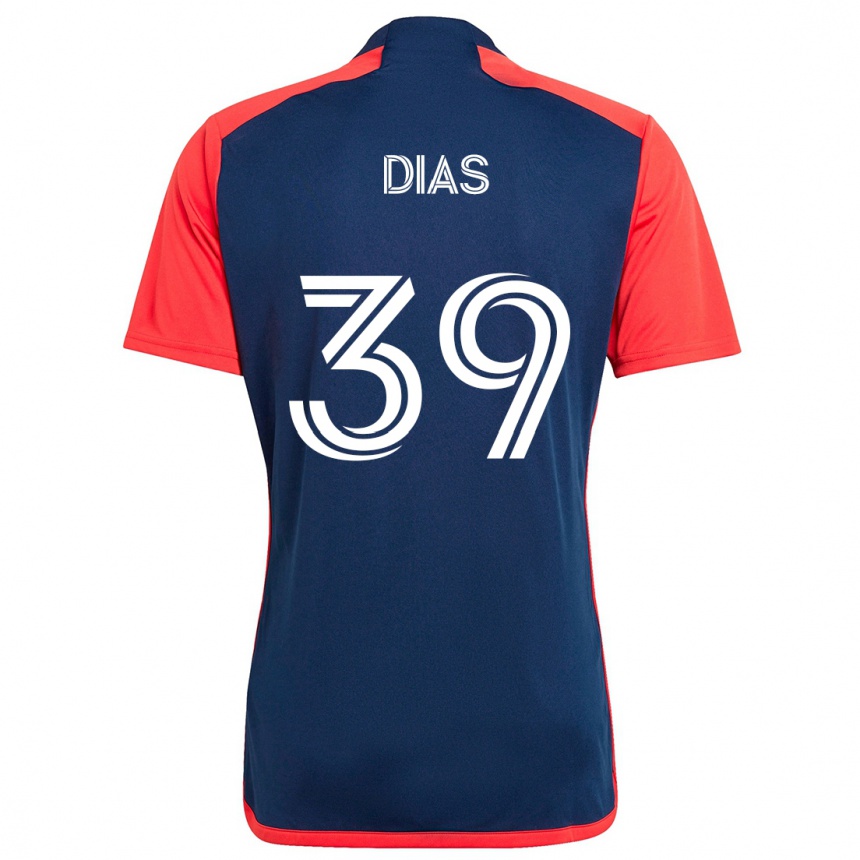 Mujer Fútbol Camiseta Marcos Dias #39 Azul Rojo 1ª Equipación 2024/25