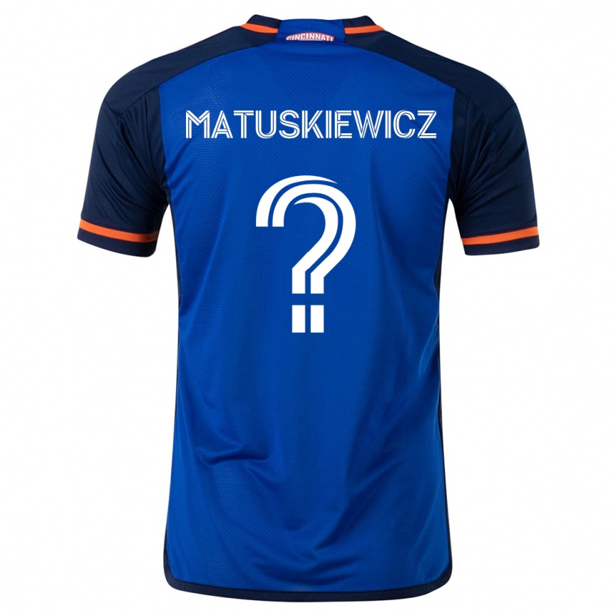 Mujer Fútbol Camiseta Lincoln Matuskiewicz #0 Azul Blanco 1ª Equipación 2024/25