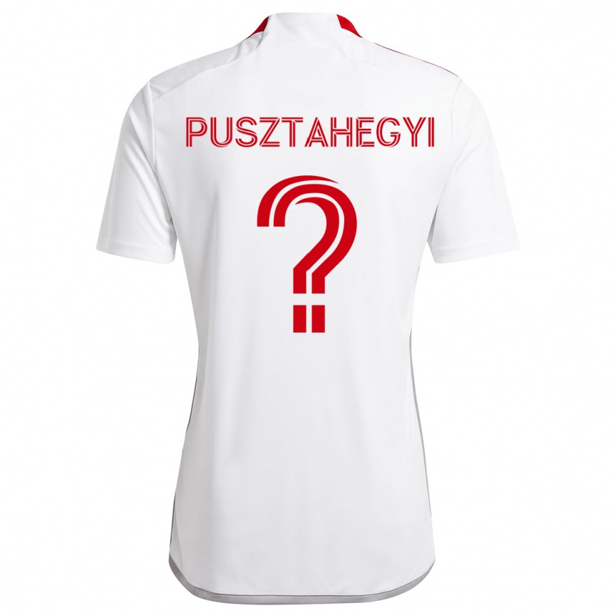 Mujer Fútbol Camiseta Tristan Pusztahegyi #0 Blanco Rojo 2ª Equipación 2024/25