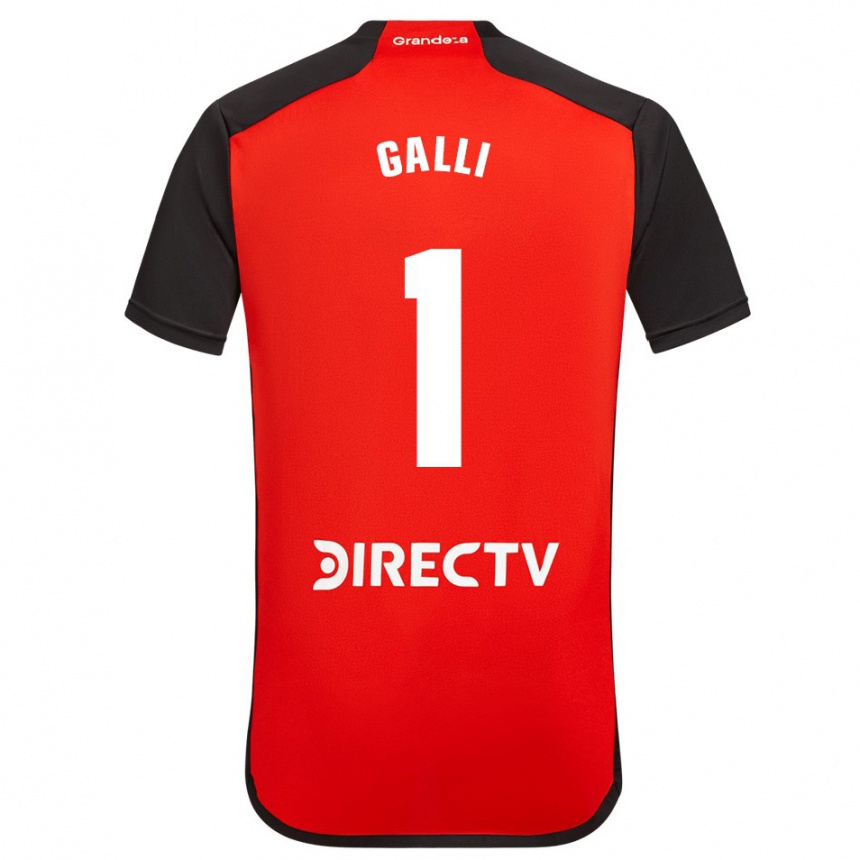 Mujer Fútbol Camiseta Ludmila Galli #1 Rojo Negro Blanco 2ª Equipación 2024/25