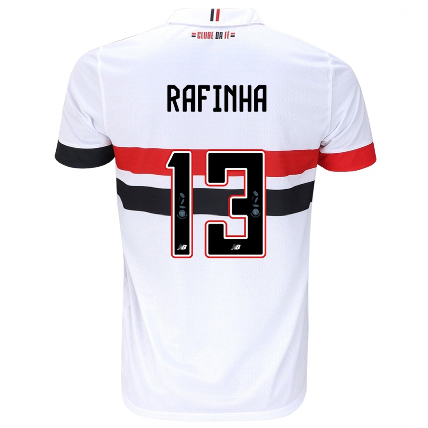 Niño Fútbol Camiseta Rafinha #13 Blanco Rojo Negro 1ª Equipación 2024/25