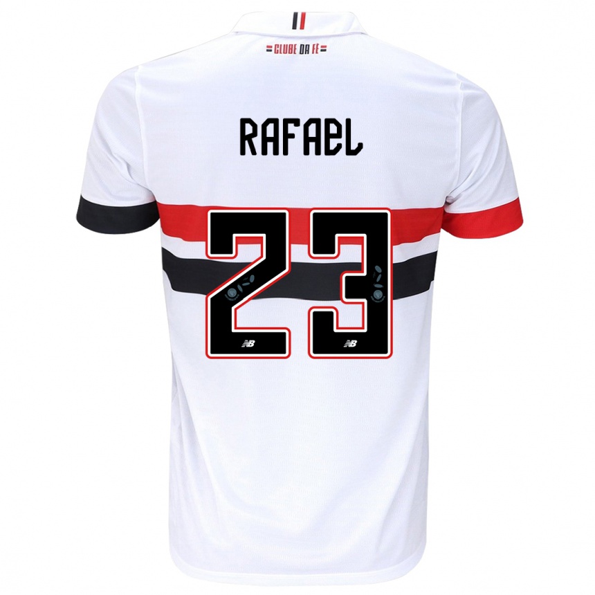 Niño Fútbol Camiseta Rafael #23 Blanco Rojo Negro 1ª Equipación 2024/25