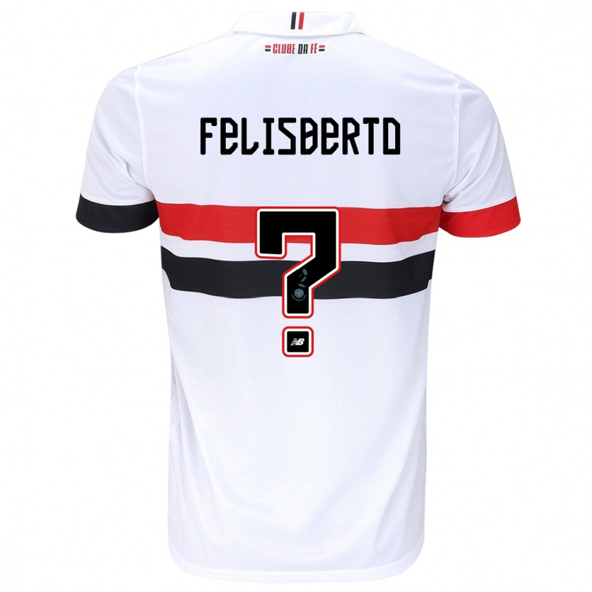 Niño Fútbol Camiseta Igor Felisberto #0 Blanco Rojo Negro 1ª Equipación 2024/25