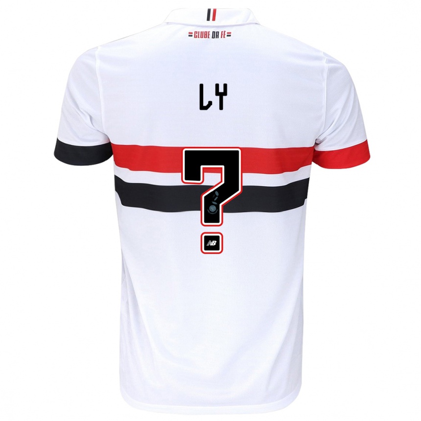 Niño Fútbol Camiseta Iba Ly #0 Blanco Rojo Negro 1ª Equipación 2024/25