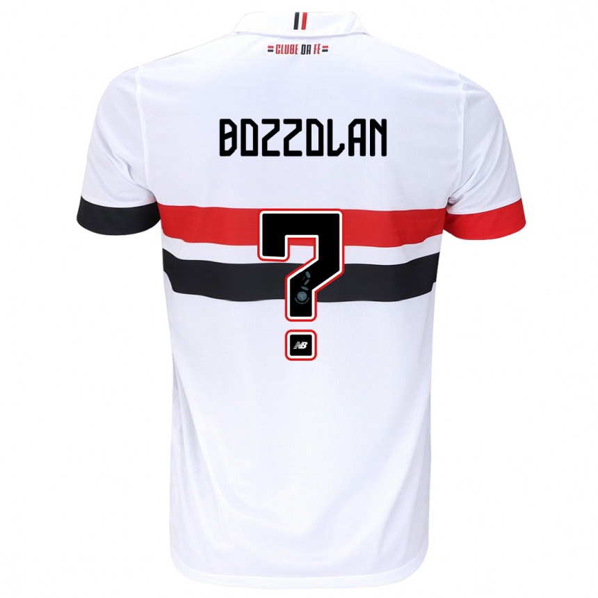 Niño Fútbol Camiseta Gabriel Bozzolan #0 Blanco Rojo Negro 1ª Equipación 2024/25