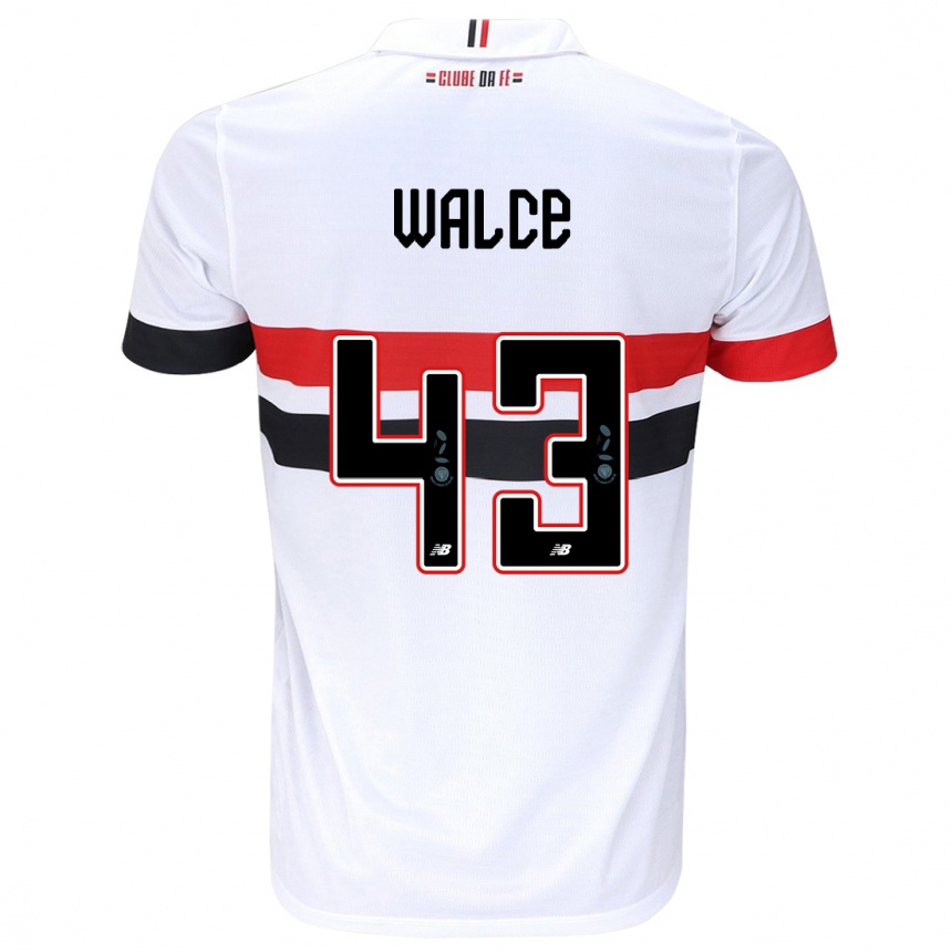 Niño Fútbol Camiseta Walce #43 Blanco Rojo Negro 1ª Equipación 2024/25